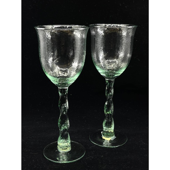 NEW (2) Vidrios San Miguel Recycled Glass 18 oz 11" Water Goblet Wine Glass - Picture 2 of 15